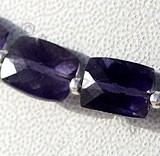 Iolite Gemstone Beads  Faceted Rectangles