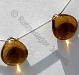 Cognac Quartz  Heart Plain