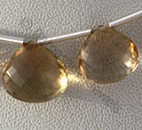 Champagne Citrine  Heart Briolettes