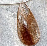 Copper Rutilated Quartz  Flat Pear Plain