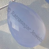 Chalcedony Gemstone  Flat Pear Briolettes