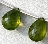 Vesuvianite  Flat Pear Briolettes