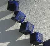 Lapis Gemstone  Faceted Cube