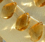 Champagne Citrine  Twisted Flat Pear
