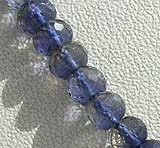 Iolite Gemstone Beads  Faceted Roundels