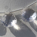 Crystal Beads  Concave Cut Faceted Heart