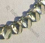 Green Amethyst  Twisted Flat Pear