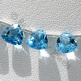 Blue Topaz Gemstone  Trilliant