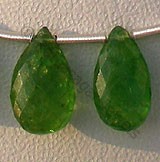 Tsavorite  Flat Pear Briolettes