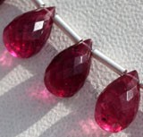 Pink Tourmaline Gemstone  Tear Drops Briolettes