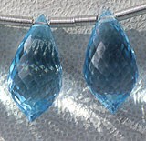 Blue Topaz Gemstone  Chandelier Briolettes