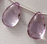 Pink Amethyst  Flat Pear Plain