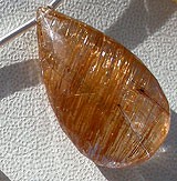 Copper Rutilated Quartz  Flat Pear Briolettes