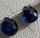 Sapphire Gemstone  Heart Briolettes