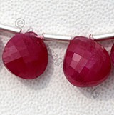 Pink Sapphire Gemstone  Heart Briolettes