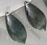 Moss Aquamarine  Chandelier Briolettes
