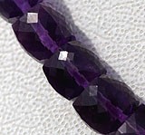 Amethyst Gemstone Beads  Faceted Cube