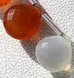 Peach Moon  Stone  Heart Briolettes