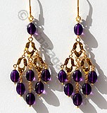 Amethyst  Gold EarRings
