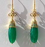 Green Onex  Gold EarRings