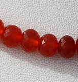Carnelian Gemstone  Faceted Roundels