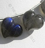 Labradorite Gemstone in Chubby Heart shape