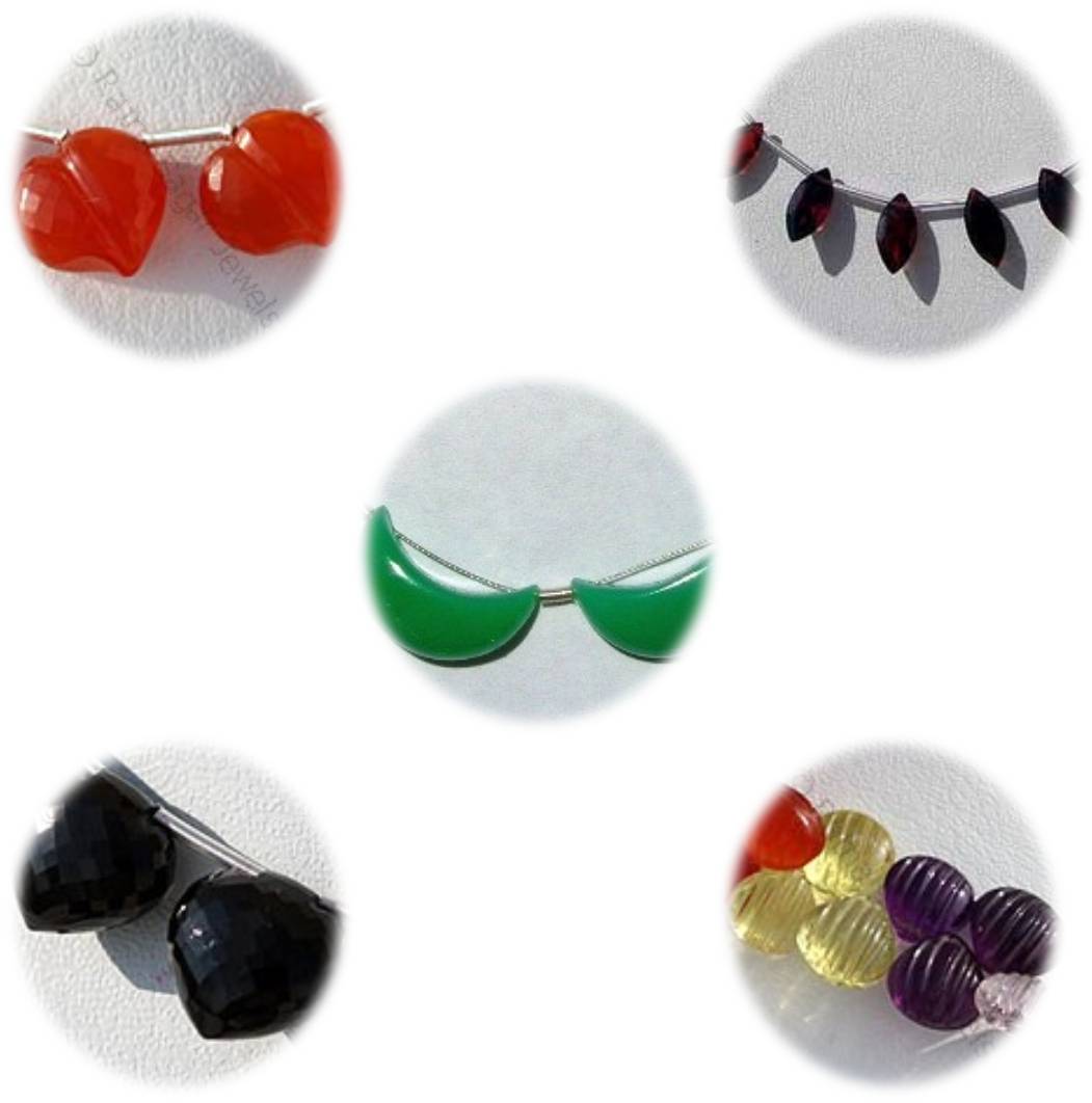 Fashion jewelry and gemstone bead shapes
