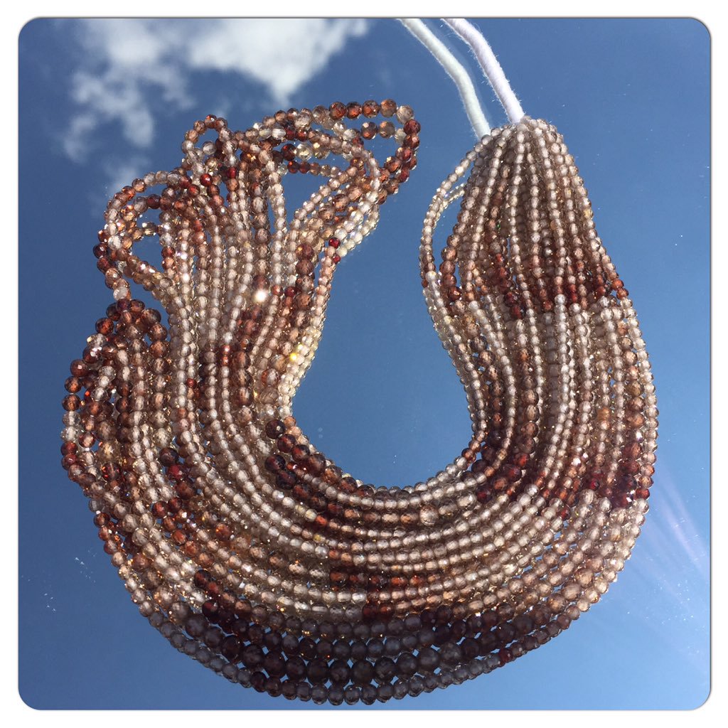 Zircon gemstone beads