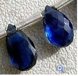 Sapphire Gemstone- Flat Pear Briolettes