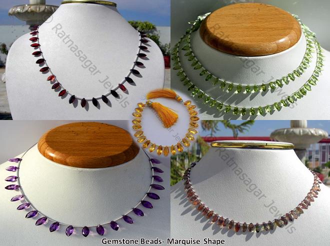 Gemstone Beads- Marquise Shape
