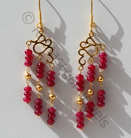 EarRings Studded Jewelry Collection - ruby gemstone earrings