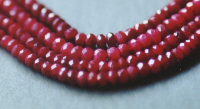 Ruby gemstones beads