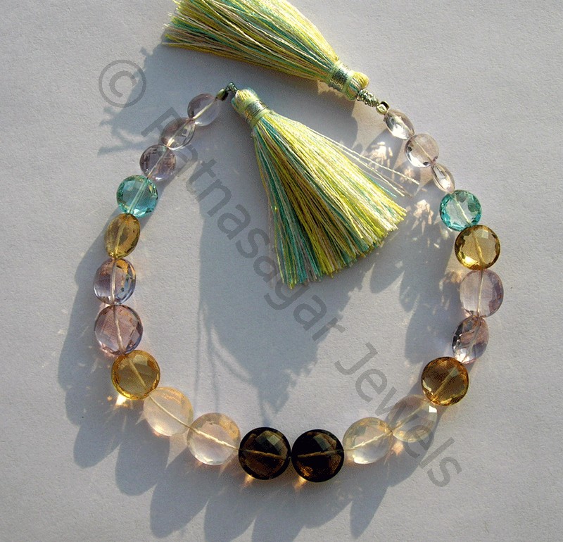faceted coin gemstones