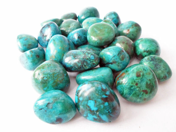 Peruvian Chrysocolla gemstones