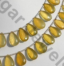 Yellow Opal Flat Pear Briolette