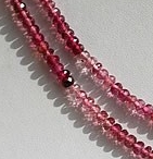 Pink Tourmaline Gemstone  Faceted Rondelles