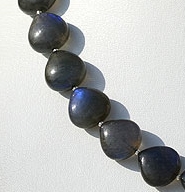 Labradorite Blue Power Heart Plain Beads