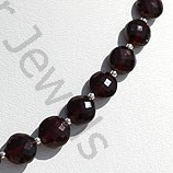 Garnet Gemstone Faceted Coin