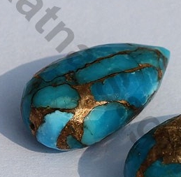 Turquoise Half Drilled Gemstone