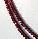 16 inch strand Rhodolite Garnet Faceted Rondelles