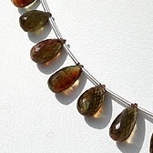 Andalusite Gemstone  Tear Drops Briolette