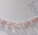 Rose Quartz Gemstone Onion Shape