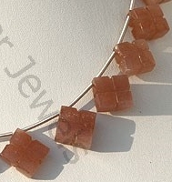 Pink Moonstone Clove Shape Beads
