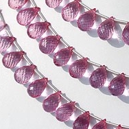 Pink Topaz Gemstone Tear Drops Briolette
