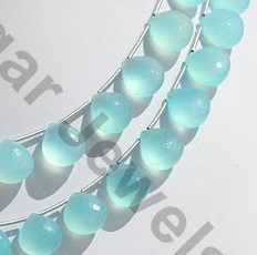 Dyed Blue Chalcedony Heart Briolette