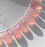 Pink Chalcedony Chandelier Briolette