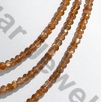 Golden Moonstone Faceted Rondelle