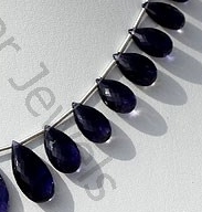Iolite Flat Pear Briolette