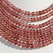 Strawberry Quartz Plain Rondelle