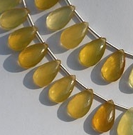 Yellow Opal Flat Pear Briolette